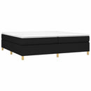 vidaXL fekete szövet rugós ágykeret 200 x 200 cm