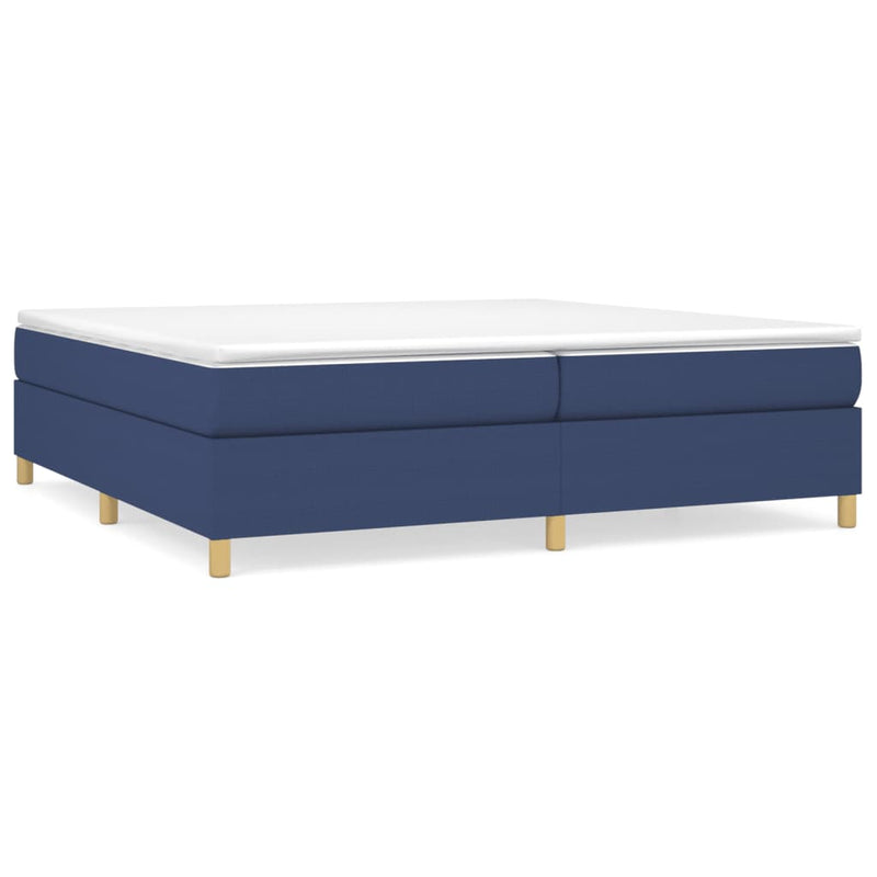 vidaXL kék szövet ágykeret matrac nélkül 200 x 200 cm