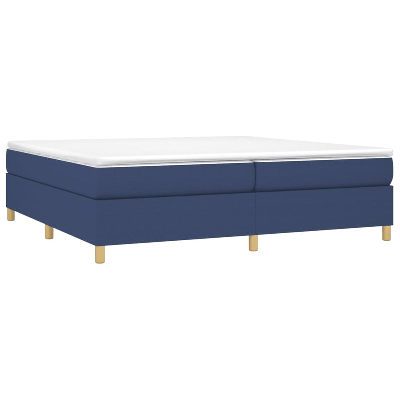 vidaXL kék szövet ágykeret matrac nélkül 200 x 200 cm