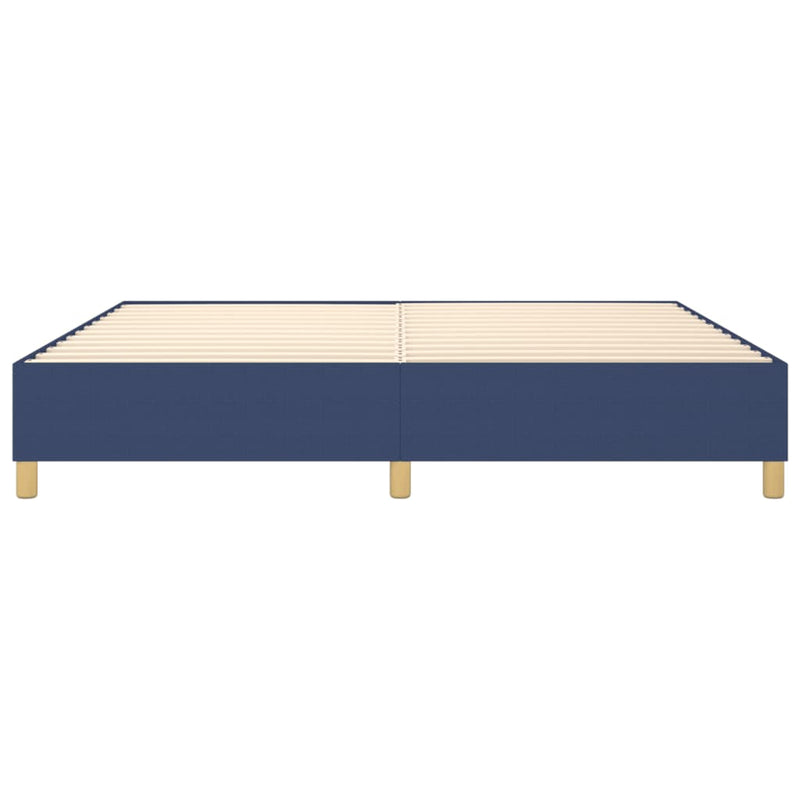 vidaXL kék szövet ágykeret matrac nélkül 200 x 200 cm