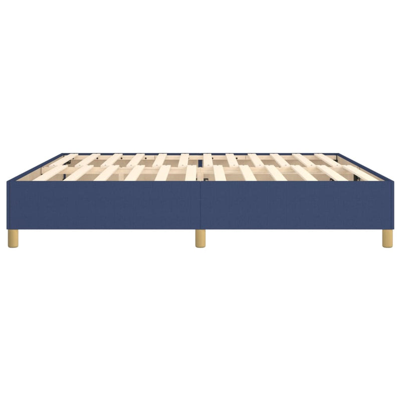 vidaXL kék szövet ágykeret matrac nélkül 200 x 200 cm