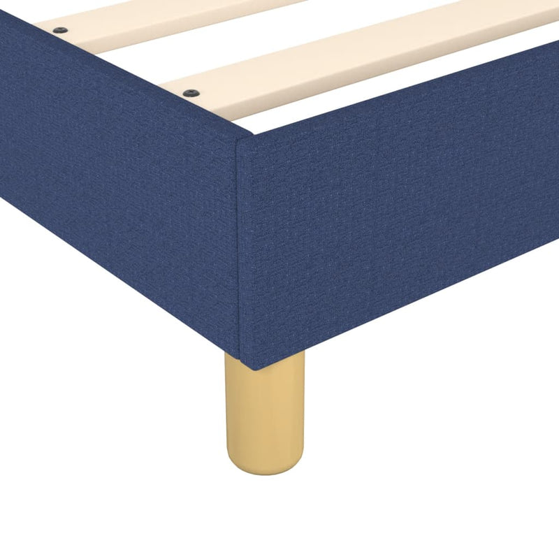 vidaXL kék szövet ágykeret matrac nélkül 200 x 200 cm