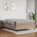 vidaXL cappuccino színű műbőr rugós ágykeret 140 x 190 cm