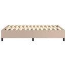 vidaXL cappuccino színű műbőr rugós ágykeret 140 x 200 cm