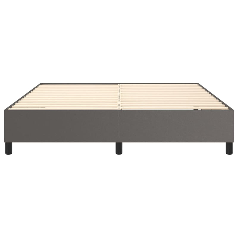 vidaXL szürke műbőr rugós ágykeret 160x200 cm