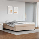 vidaXL cappuccino színű műbőr rugós ágykeret 180x200 cm