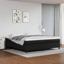 vidaXL fekete műbőr rugós ágykeret 200x200 cm