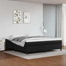 vidaXL fekete műbőr rugós ágykeret 200x200 cm