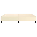 vidaXL krémszínű műbőr rugós ágykeret 200x200 cm