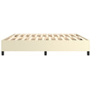 vidaXL krémszínű műbőr rugós ágykeret 200x200 cm