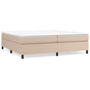 vidaXL cappuccino színű műbőr rugós ágykeret 200x200 cm