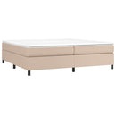 vidaXL cappuccino színű műbőr rugós ágykeret 200x200 cm