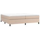 vidaXL cappuccino színű műbőr rugós ágykeret 200x200 cm