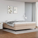 vidaXL cappuccino színű műbőr rugós ágykeret 200x200 cm