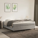 vidaXL világosszürke bársony rugós ágykeret 180 x 200 cm