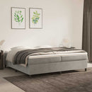 vidaXL világosszürke bársony rugós ágykeret 200 x 200 cm
