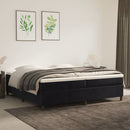 vidaXL fekete bársony rugós ágykeret 200 x 200 cm