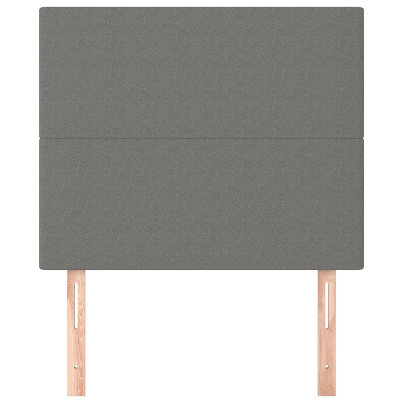 vidaXL 2 db sötétszürke szövet fejtámla 80 x 5 x 78/88 cm