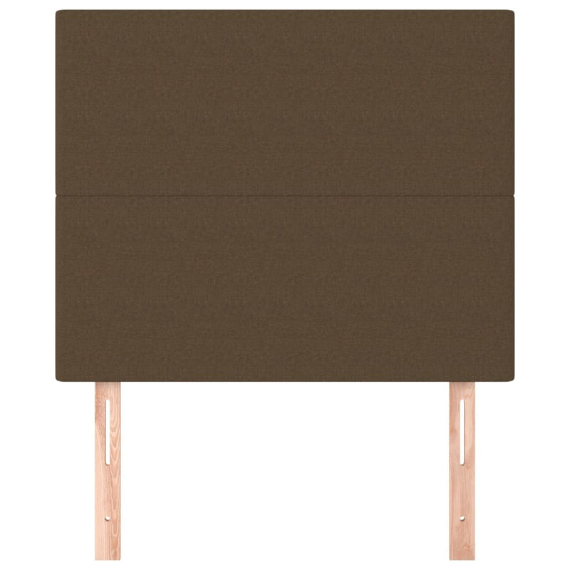 vidaXL 2 db sötétbarna szövet fejtámla 80 x 5 x 78/88 cm