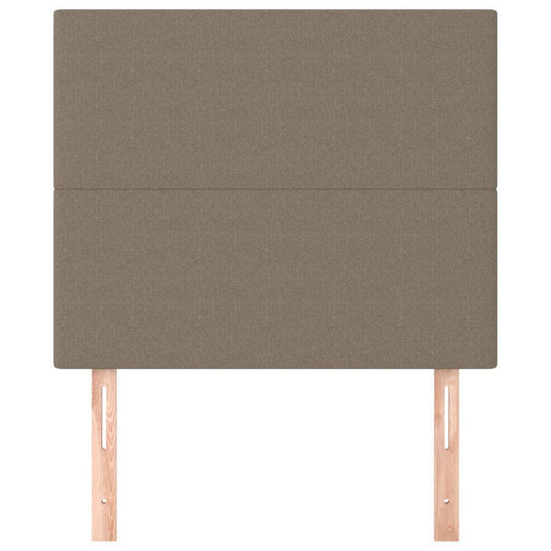 vidaXL 2 db tópszínű szövet fejtámla 90x5x78/88 cm