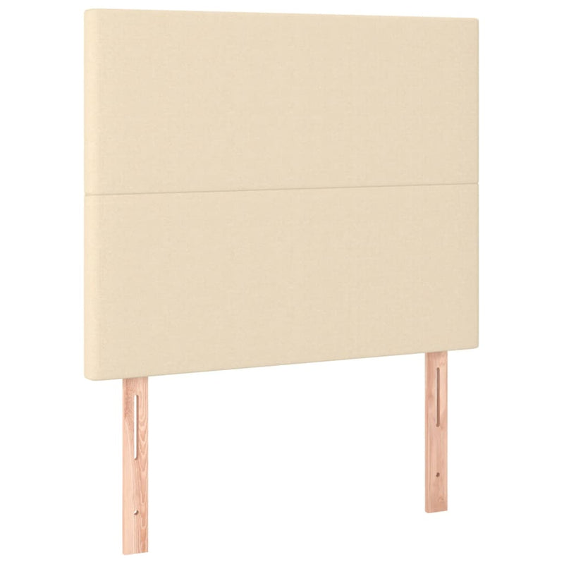 vidaXL 2 db krémszínű szövet fejtámla 90x5x78/88 cm