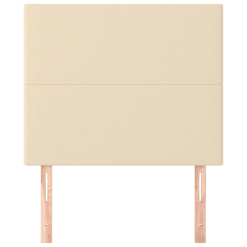 vidaXL 2 db krémszínű szövet fejtámla 90x5x78/88 cm
