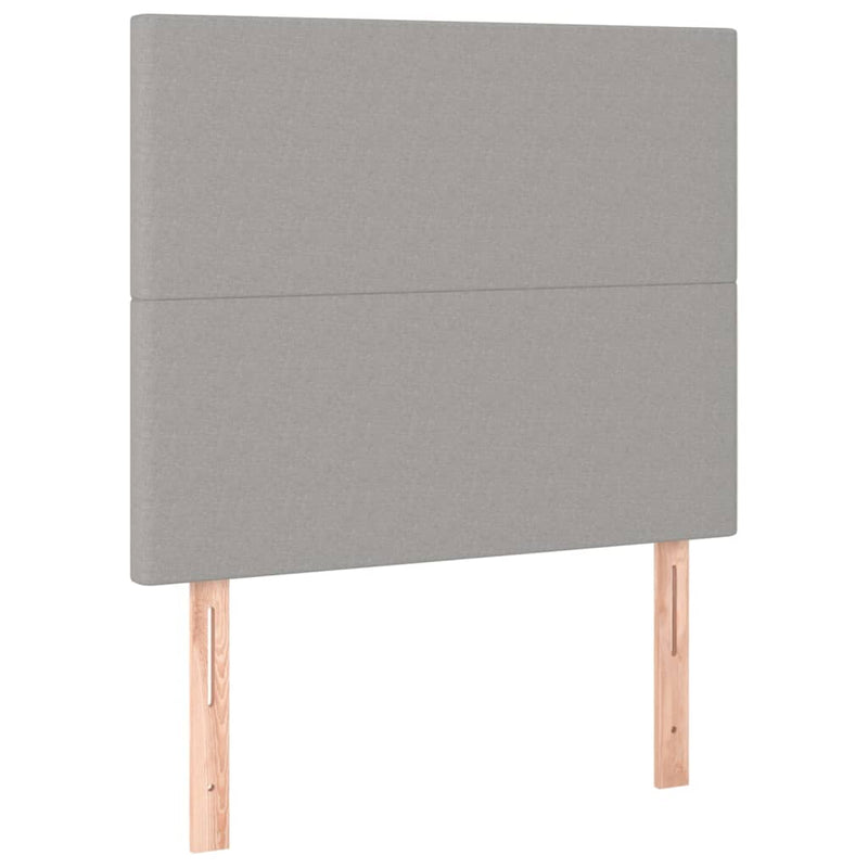 vidaXL 2 db világosszürke szövet fejtámla 100x5x78/88 cm