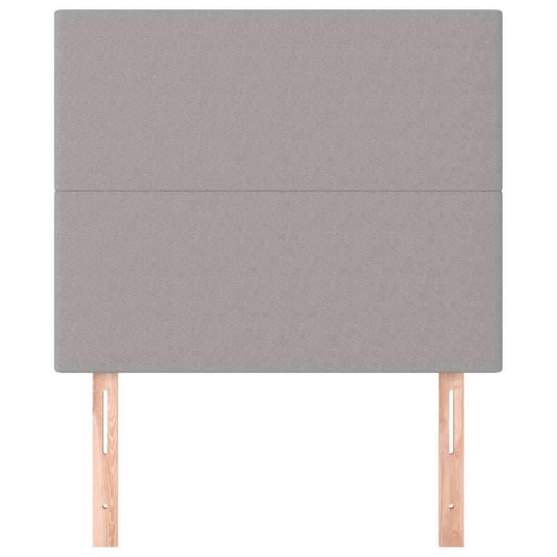 vidaXL 2 db világosszürke szövet fejtámla 100x5x78/88 cm