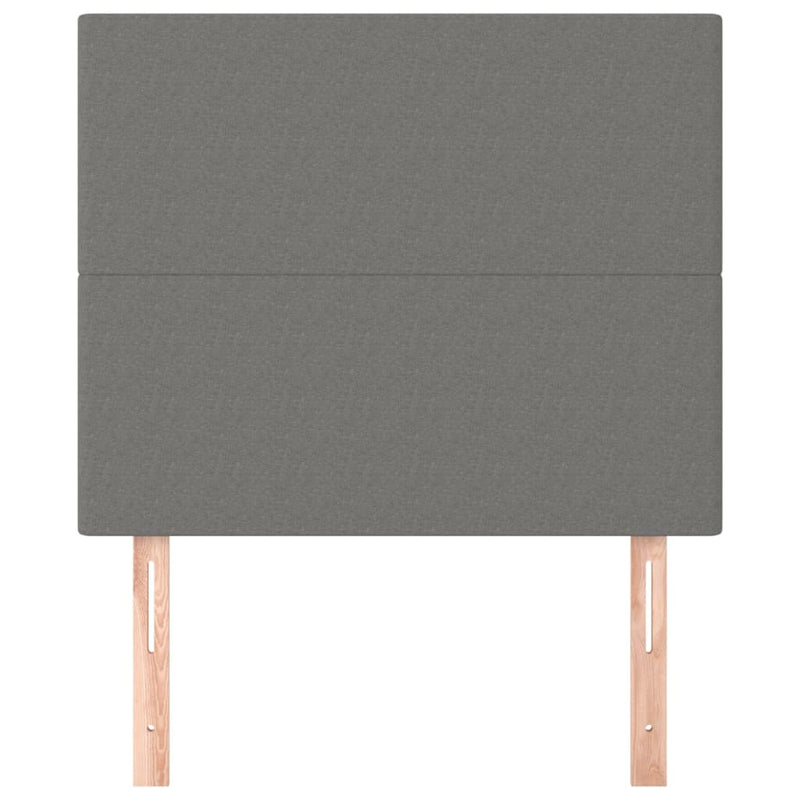 vidaXL 2 db sötétszürke szövet fejtámla 100x5x78/88 cm