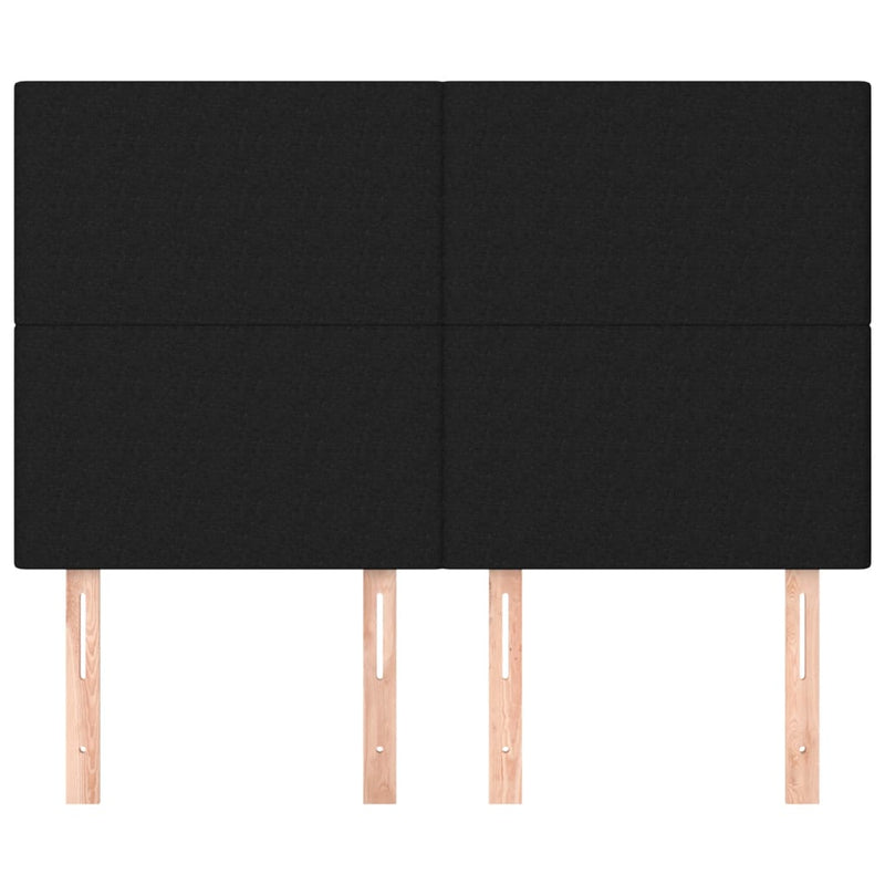 vidaXL 4 db fekete szövet fejtámla 72 x 5 x 78/88 cm