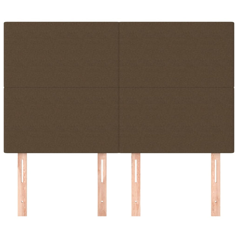 vidaXL 4 db sötétbarna szövet fejtámla 72 x 5 x 78/88 cm