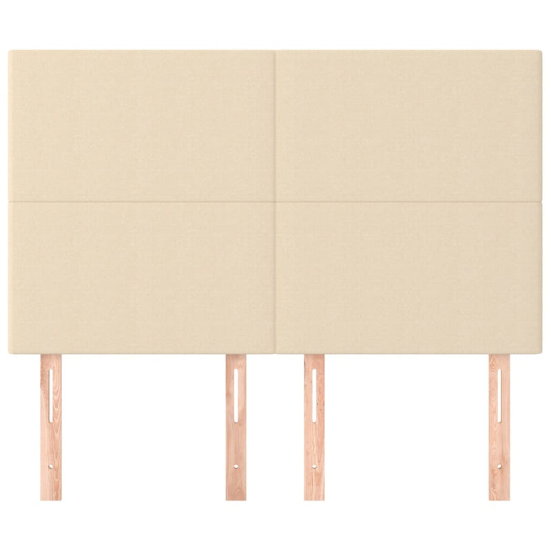 vidaXL 4 db krémszínű szövet fejtámla 72 x 5 x 78/88 cm