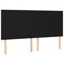 vidaXL 4 db fekete szövet fejtámla 80 x 5 x 78/88 cm