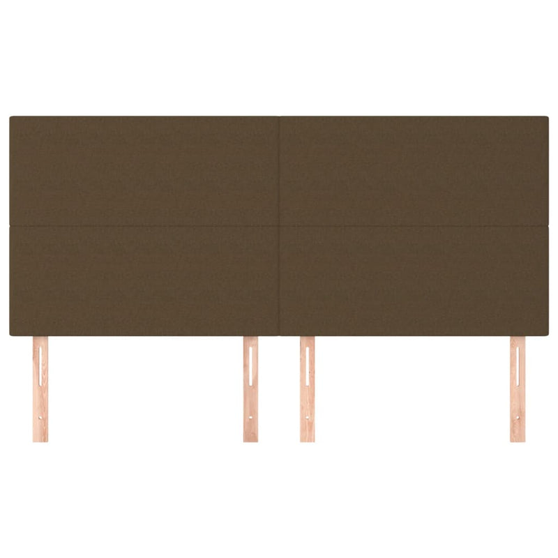 vidaXL 4 db sötétbarna szövet fejtámla 80 x 5 x 78/88 cm