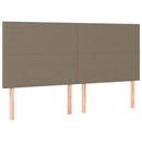 vidaXL bézs színű szövet fejtámla 160 x 5 x 118/128 cm