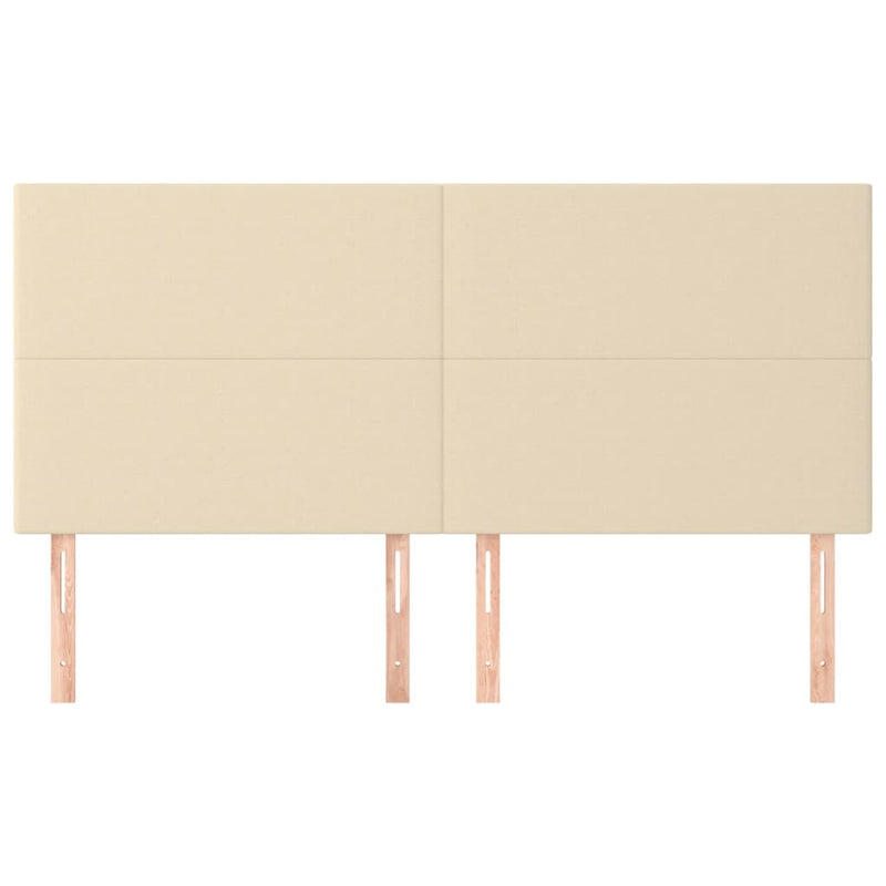 vidaXL 4 db krémszínű szövet fejtámla 80 x 5 x 78/88 cm