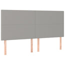 vidaXL 4 db világosszürke szövet fejtámla 90x5x78/88 cm