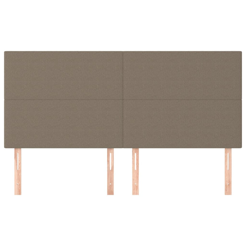 vidaXL 4 db tópszínű szövet fejtámla 90x5x78/88 cm