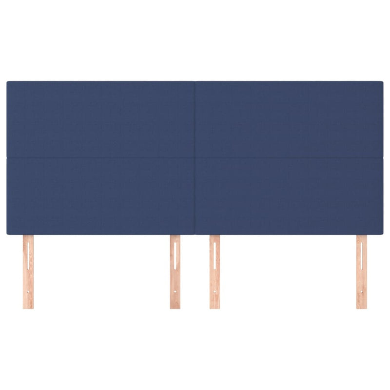 vidaXL 4 db kék szövet fejtámla 90x5x78/88 cm