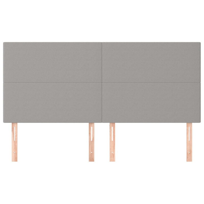 vidaXL 4 db világosszürke szövet fejtámla 100x5x78/88 cm