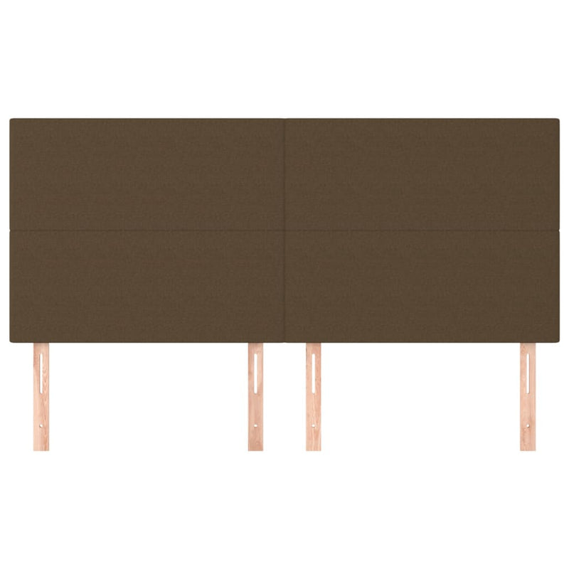 vidaXL 4 db sötétbarna szövet fejtámla 100x5x78/88 cm