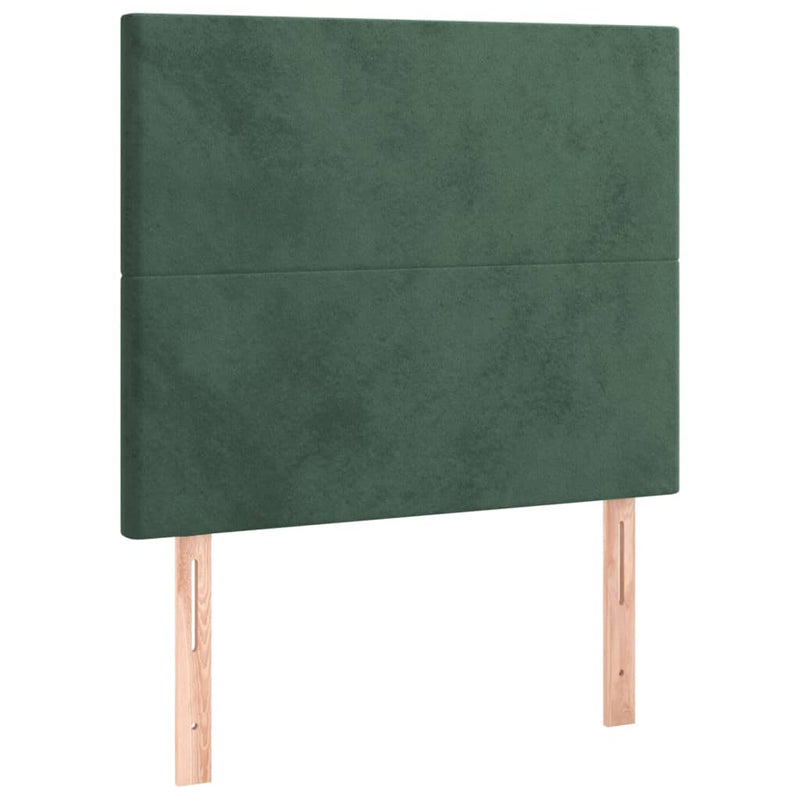 vidaXL 2 db sötétzöld bársony fejtámla 80 x 5 x 78/88 cm