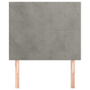 vidaXL 2 db világosszürke bársony fejtámla 90x5x78/88 cm
