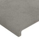 vidaXL 2 db világosszürke bársony fejtámla 90x5x78/88 cm