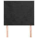 vidaXL fekete bársony fejtámla 90x5x118/128 cm