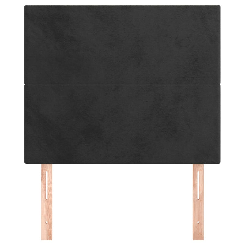 vidaXL 2 db fekete bársony fejtámla 90x5x78/88 cm