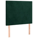 vidaXL sötétzöld bársony fejtámla 90x5x118/128 cm