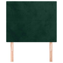 vidaXL sötétzöld bársony fejtámla 90x5x118/128 cm