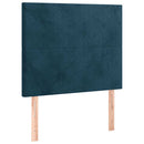 vidaXL sötétkék bársony fejtámla 90x5x118/128 cm