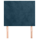 vidaXL sötétkék bársony fejtámla 90x5x118/128 cm